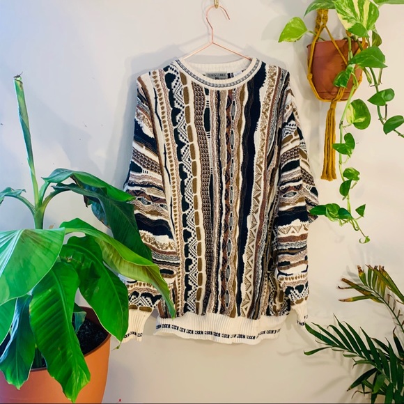 vintage vsco 90s oversized boyfriend funky sweater - Picture 2 of 7